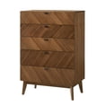 thumbnail image 4 of Nova Rem 47 Inch Tall Dresser, 5 Drawers, Metal Bar Handles, Angled Legs, 4 of 5