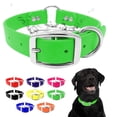 thumbnail image 1 of WWS-Medium Light Green Waterproof Dog Collar with Heavy Duty Double Buckle & D Ring | Vinyl Coated, Adjustable Biothane Dog Collar | Chew Resistant Waterproof Collar for Dogs, 1 of 4