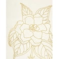 thumbnail image 2 of Hershey, Moira 15x18 White Modern Wood Framed Museum Art Print Titled - Gold Gardenia Line Drawing Crop, 2 of 4