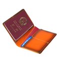 thumbnail image 4 of Funda de viaje de cuero real Yuyangstore Unisex Titular de pasaporte para hombres, 4 of 8