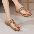 thumbnail image 5 of Mostsola Slide Sandals for Women Elegant Rhinestone Flip Flops Comfort Footbed Slip on Shoes, 5 of 9