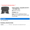 thumbnail image 2 of Undercar Shield - Compatible with 2011 - 2015 BMW 740Li 2012 2013 2014, 2 of 2
