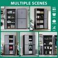 thumbnail image 5 of Fesbos Metal Storage Cabinets with Lock Door and Shelves, Steel Garage Tool Cabinets for Home,Office, Warehouse,Lockers(71"-Black Gray), 5 of 7