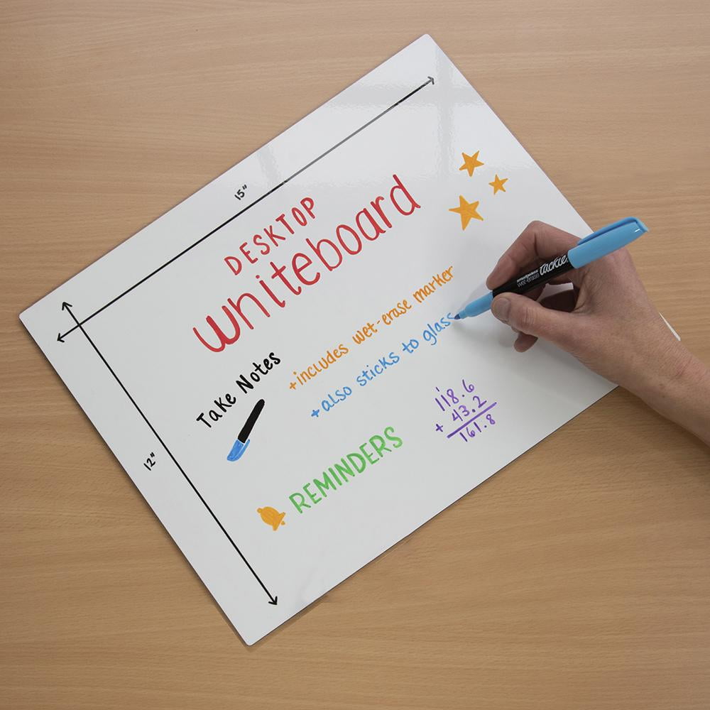 mcSquares Surfaces Desktop DryErase Board For Scratch Note Taking