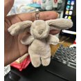 thumbnail image 1 of Stuffed Animals Cute Cartoon Rabbit Keychain Love Pompom Trinket Toy Girl Bag Car Keychain Mobile Phone Pendant Jewelry Gift, 1 of 6