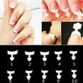 thumbnail image 1 of LOVEVER 100PCS False French Nail Tips  French Manicure Crescent Shape Nails  Acrylic Fake Nails Nail Art Artificial Nail Tips False Finger Nail Tips French Edge White Half Paste Tips for, 1 of 8