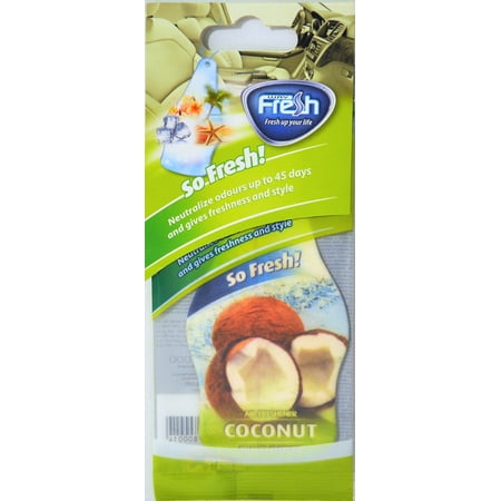 (5 Pack) Fresh Way DF12 - Dry So Fresh Car Air Freshener (Coconut) 3
