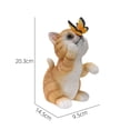 thumbnail image 3 of Solar Cat Butterfly Statue Cute Small Animal Decoration Outdoor Garden Ornament Decor Accessories Solar Butterfly Light Figurines For Home Office Patio Yard Lawn, 3 of 9