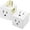 3 Prong 2Pack, variant on NEI 3 Packs Multi Plug Outlets Extender - Electrical Wall Splitter 3 Outlet-  Way Square Wall Outlet Adapter, Compact Space-Saving Design for Cruise Ship,Home Office,Dorm Room,Travel Essentials,White