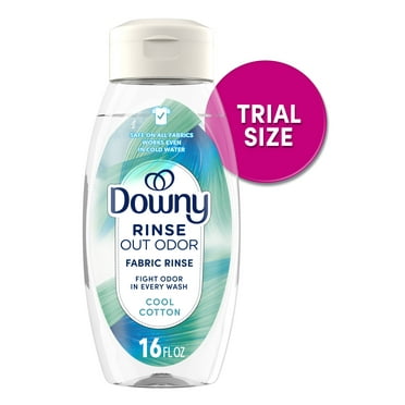 Downy Fabric Rinse Laundry Odor Remover and Softener, Cool Cotton Scent, 16 fl oz