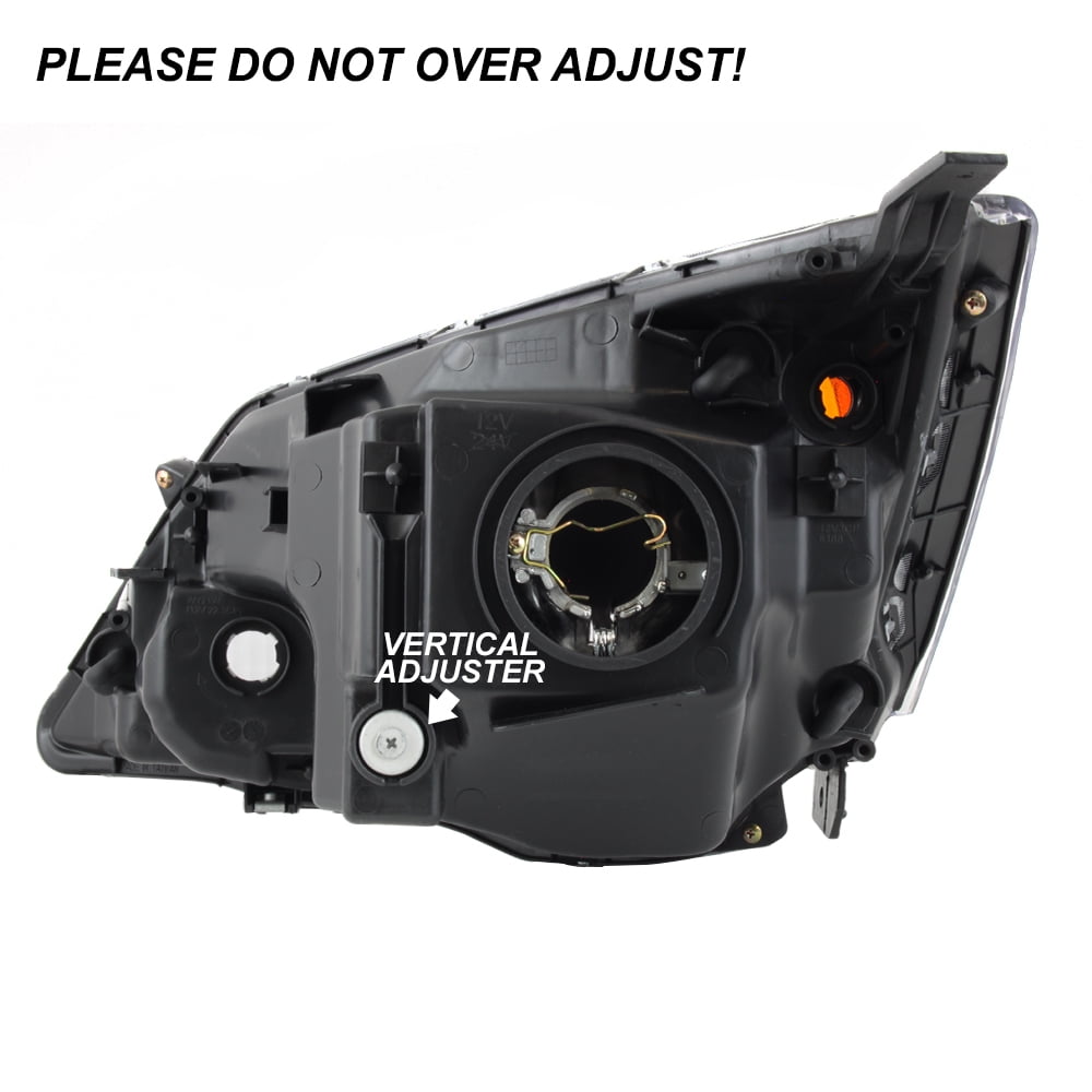 AKKON - For 2007-11 Honda CR-V Headlights Assembly w/Amber Corner Black Housing Clear Lens Full Set