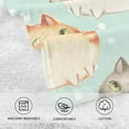 thumbnail image 4 of SKYSONIC Hand Towels Grey Orange Cats 2 PCS, Cotton Bath Towels Drying Face Hands Body ,Absorbent Lightweight Washcloth for Bathroom Ktichen Travel Gym, 16"×28", 4 of 7
