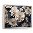 thumbnail image 2 of Designart "Moonlit Rose Serenity" Roses Floater Framed Canvas Wall Art, 2 of 5