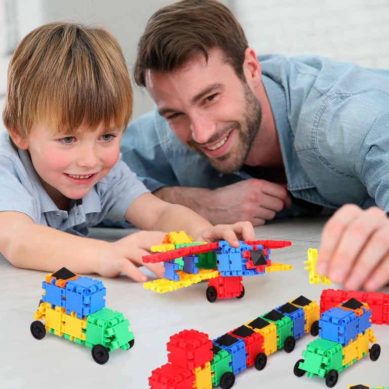 SNAPZ 400 Pcs Interlinking Building Bricks - Durable Block Set w