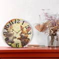 thumbnail image 6 of Rabbits and Rainbow Grassland 10 inch Wall Clocks Non Ticking Easy to Read Battery Decorative for Home Bathroom Kitchen Bedroom Living Room, 6 of 8