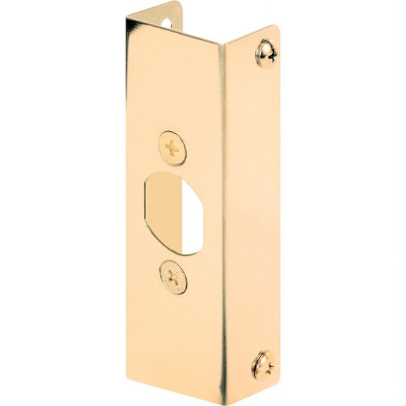 1-3/8 in. Thick Bright Brass Door Edge Reinforcer