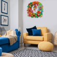 thumbnail image 3 of 5D DIY Diamond Wreath Wall Garland Christmas Flower Wreath Embroidery s Wreath for Home Decor naranja Macarena Kits de pintura de diamantes, 3 of 7
