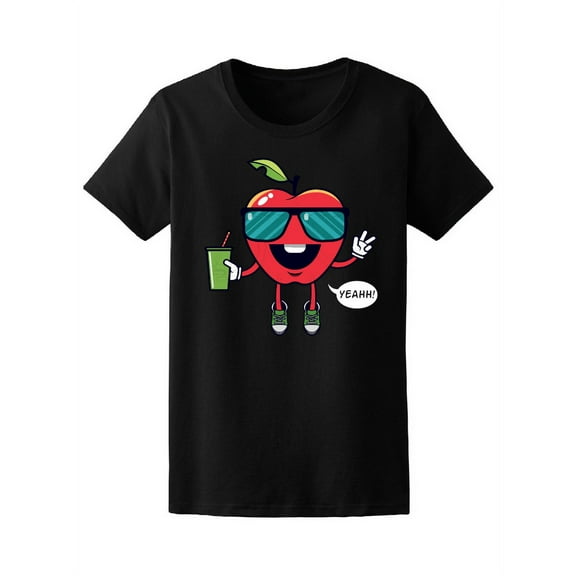 Cool Cartoon Apple Tee Women's -Image by Shutterstock