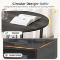 thumbnail image 6 of Atilioo Round Side Table, 2-Tier Sturdy End Table, Nightstand with Steel Frame for Small Space, Black, 6 of 8