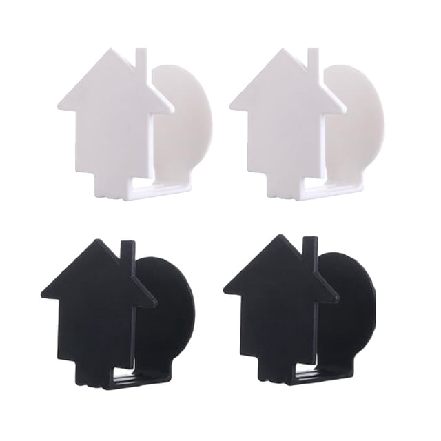 4 piezas de estante para tablas de cortar de cocina, soporte para tapas de ollas, organizador creativo para utensilios de cocina (blanco y negro)