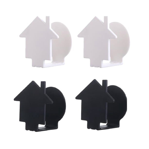 4 piezas de estante para tablas de cortar de cocina, soporte para tapas de ollas, organizador creativo para utensilios de cocina (blanco y negro)