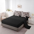 thumbnail image 5 of Feelyou Baseball Bow Bedding Comforter Set 7pcs, Love Heart Buffalo King Bedding Sets, 5 of 8