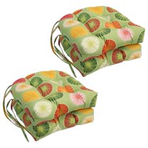 Blazing Needles 16-inch Spun Polyester Outdoor U-shaped Tufted Chair Cushion