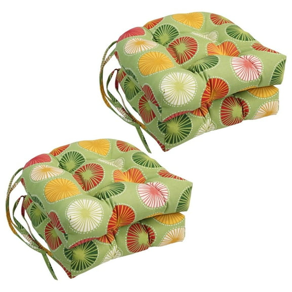 Blazing Needles 16-inch Spun Polyester Outdoor U-shaped Tufted Chair Cushion