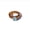 Brown, variant on Korean Style Acrylic Ring with Rhinestone Inlay: Irregular Geometry, Sweet Temperament Ring for Women, Perfect Gift for Birthdays and Holidays
