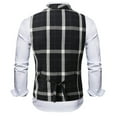 thumbnail image 3 of Men's Thin Workwear Waistcoat Classic Plaid Medieval Vest Double Breasted Waistcoat Wedding Formal Dress Vest, 3 of 6