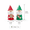 DY1921-11-Santa Claus Christmas Ornament, variant on Christmas Resin Tabletop Figurine Decor, Cute Cartoon Holiday Ornament for Desk, Shelf, Mantel, and Home Display