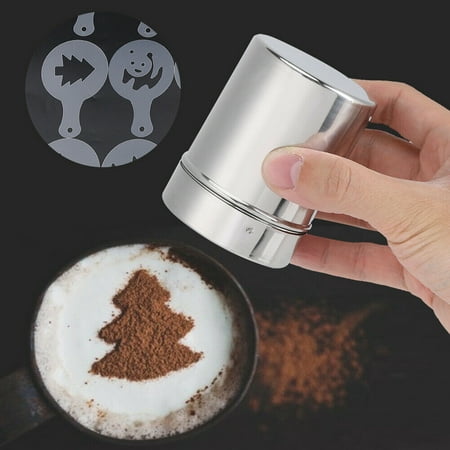 

Stainless Steel Powder Shaker Icing Sugar Powder Cocoa Flour Coffee Sifter Cooking Tools Lid