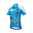 thumbnail image 3 of 2022 Maillot de ciclismo para niños y niñas, camiseta de manga corta para bicicleta de montaña o carretera, ropa de verano, color rosa, 3 of 5