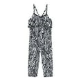thumbnail image 2 of Coerni Girls Jumpsuit Striped Sleeveless Girl Casual Rompers Suspender Wide Leg Pants with Belt Jumpsuit for Girls 1-6 Years, 2 of 4