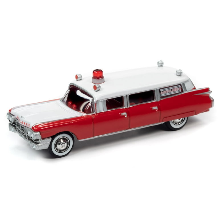 Autoworld JLSP098 1-64 Scale 1959 Cadillac Ambulance Red