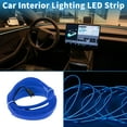 thumbnail image 3 of Cuerda de luz LED EL de 5m Unique Bargains, tira de luz de neón flexible para iluminación interior de coches, controlador de cableado (12v) azul, 3 of 7