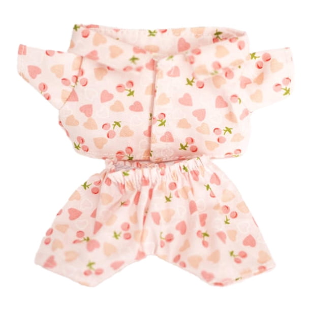Ropa para muñecas Traje para muñecas Conjunto de atuendos para muñecas Fresa rosa