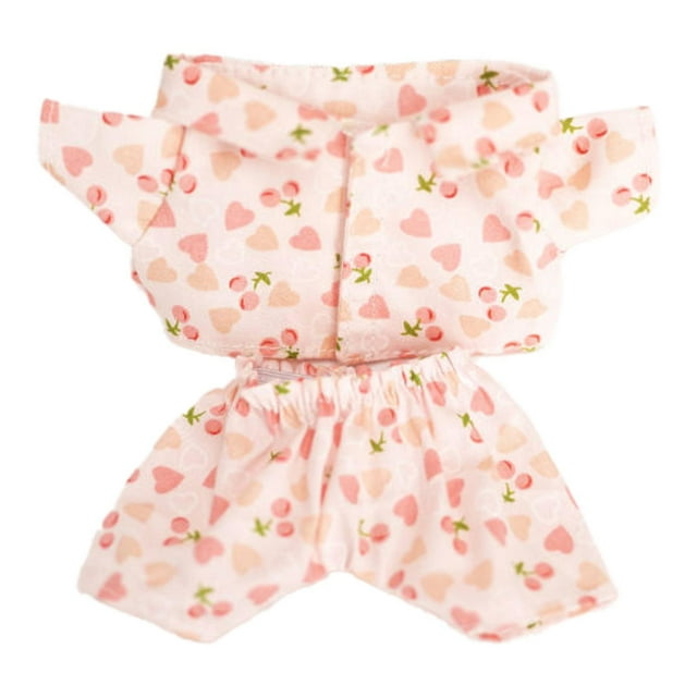 Mini Ropa para Muñecas, Conjunto de Ropa para Muñecas, Bonitos Accesorios para Muñecas, Ropa para Vestir, DIY para Muñecas, Muñeco Colgante de Juguete Fresa rosa