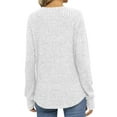 thumbnail image 4 of BSDJILFG Long Sleeve Sweaters for Women Casual Textured Ribbed Knit Shirt Raglan T-Shirt Crewneck Pullover Tops,Lightweight,Sizes S-2XL, 4 of 7