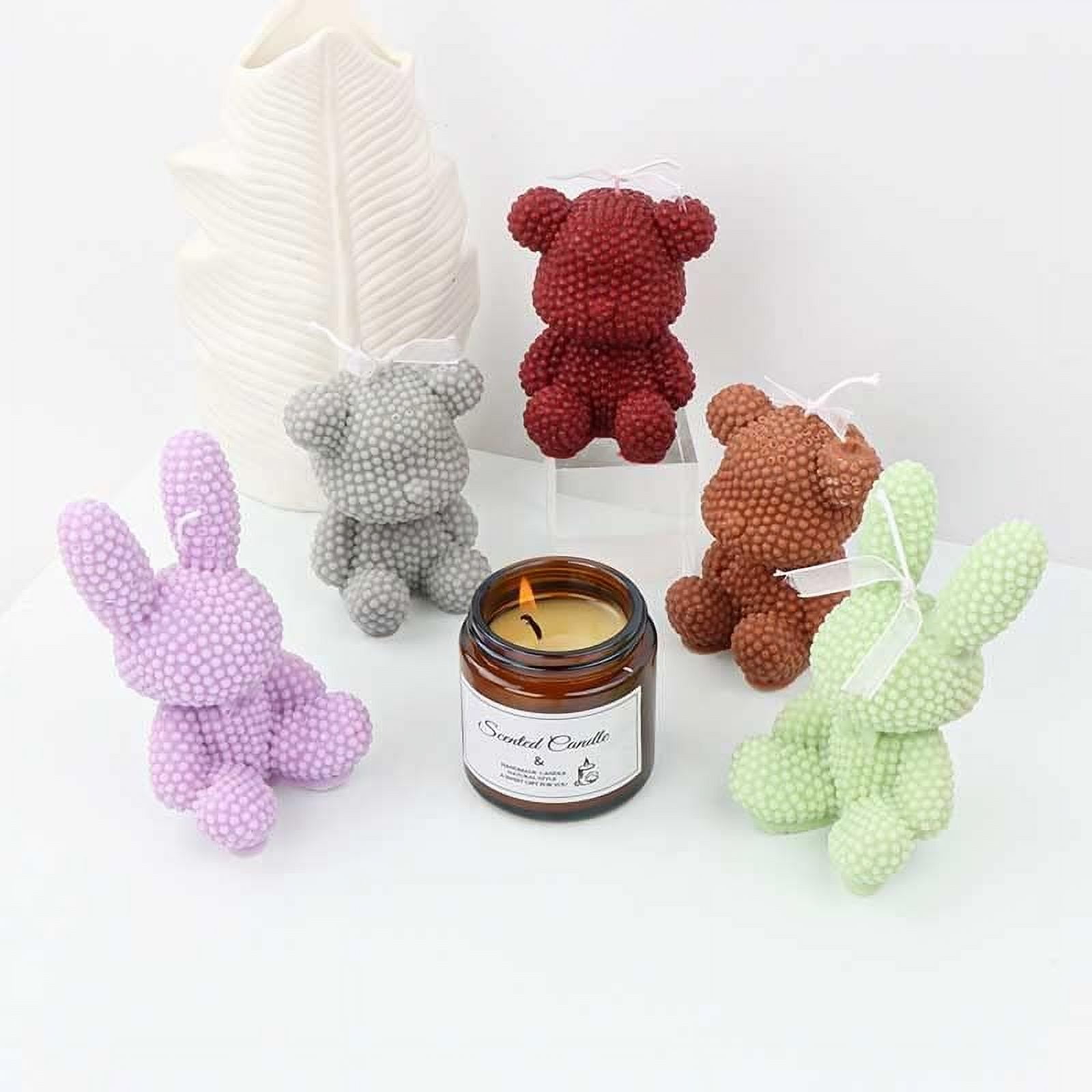 ABCISI Pearl Rabbit Shape Silicone Mold for Making Cakes,Mousses,Chocolates,Ice, Handmade Wax Soap, Cute Candle Mold for Birthday,Valentine's day,Christmas Gift,  Home Decor,Craft with Special Design