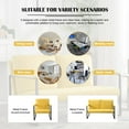thumbnail image 2 of BSHTI Velvet Upholstery Non-slip Loveseat,2 Seating,Metal Frame,Square Arms with Padding,Removable Back Cushion,Easy to Assemble,Yellow, 2 of 14