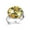 Multi 3, variant on Yellow Iris Flower Pattern Stainless Steel Rings for Women, Open Adjustable Ring Promise Ring Jewelry Gifts
