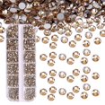 thumbnail image 1 of 3600 piezas 6 tamaños Flatback Rhinestones para Diy Manicure Champagne Afortunado Sencillez, 1 of 5