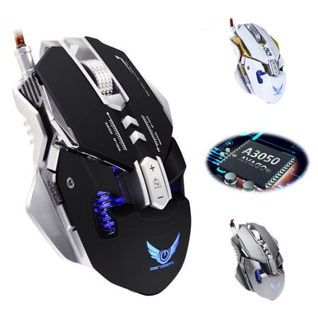 Faayfian 4000 DPI Professional Gaming Mouse With LED Backlight Portable Wired Gaming Mouse with 7 Programmable Buttons for Windows PC Gamer (Best Gaming Mouse With Programmable Buttons)