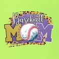 thumbnail image 2 of Baseball Mom Cheetah Glitter Sports Men's Graphic T-Shirt, Safety Green, 5X-Large, 2 of 4
