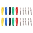 thumbnail image 1 of 10Pack 4mm 7 Pin Banana Plug 1000V 32A Stackable Banana Plug Male Connector with Soft Sleeve for Audio Cable, 1 of 7