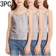 thumbnail image 3 of yillto Girl Undershirts Camisoles 3 Pack Soft Sleeveless Cami Girls Kids Summer Tank Tops 1-12 Years, 3 of 5