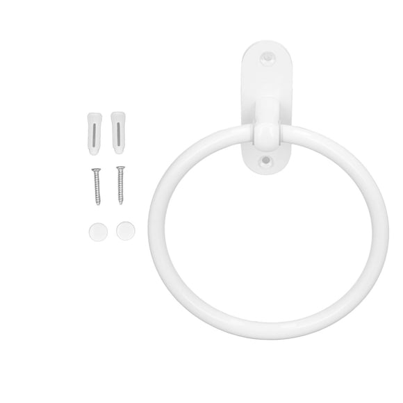 Dekaim Porte-Serviette de Salle de Bain, Anneaux de Serviette de Toilette de Style élégant Blanc en Alliage d'aluminium pour hôtel