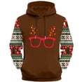 thumbnail image 4 of Mens Christmas Hoodie Funny Reindeer Print Pullover Plus Size Vintage Aztec Graphic Sweatshirt, 4 of 4