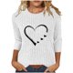 thumbnail image 1 of HongQid 3/4 Length Sleeve Womens Dressy Casual Tops Round Neck Tunic Shirts Summer Spring Fall Clothes, 1 of 5